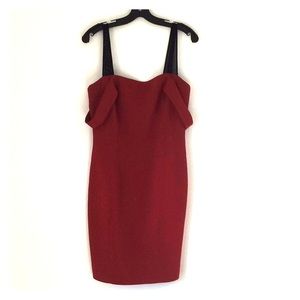 Cinq a Sept Sheath Red Off- shoulder Dress size 8